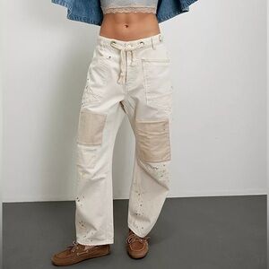 Free People We The Free Moxie Low Slung Pull-On Barrel Jeans 29